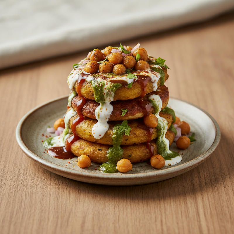 Regal Chaat Towers - vegetarian recipe