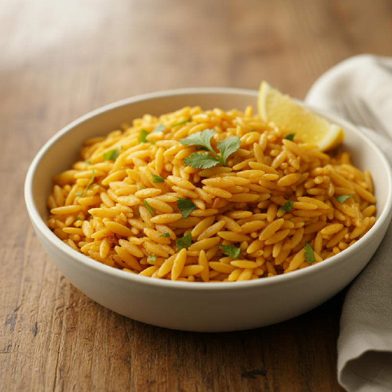 Saffron Orzo Pilaf - vegetarian recipe