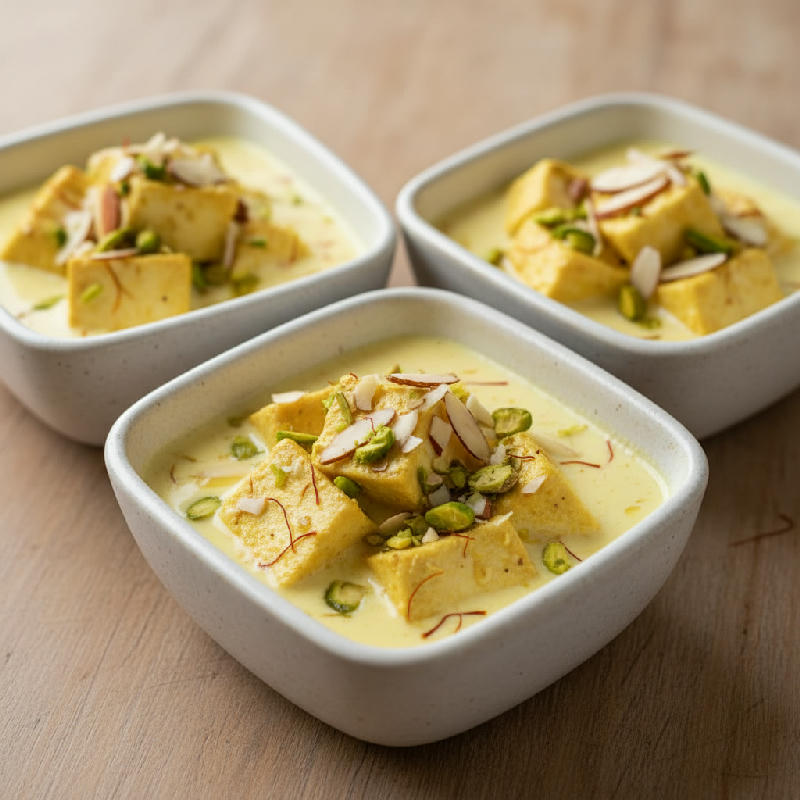 Saffron Paneer Jewels vegetarian recipe