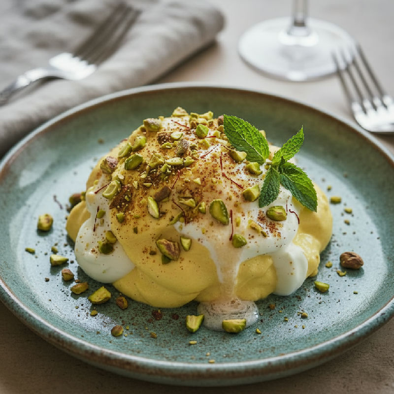 Saffron Pistachio Cloud Dream vegetarian recipe
