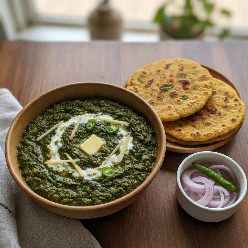 Sarson Da Saag vegetarian recipe