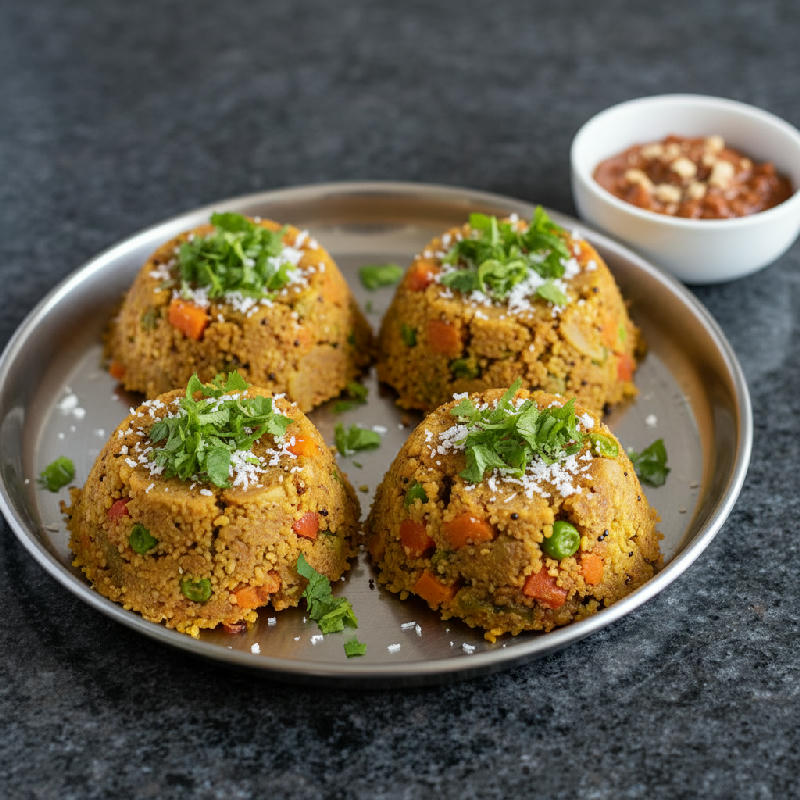 Savory Millet Upma Blossom vegetarian recipe