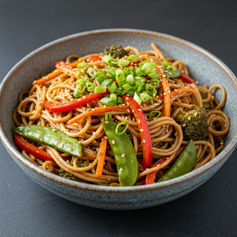 Sesame Ginger Noodle Pot vegetarian recipe
