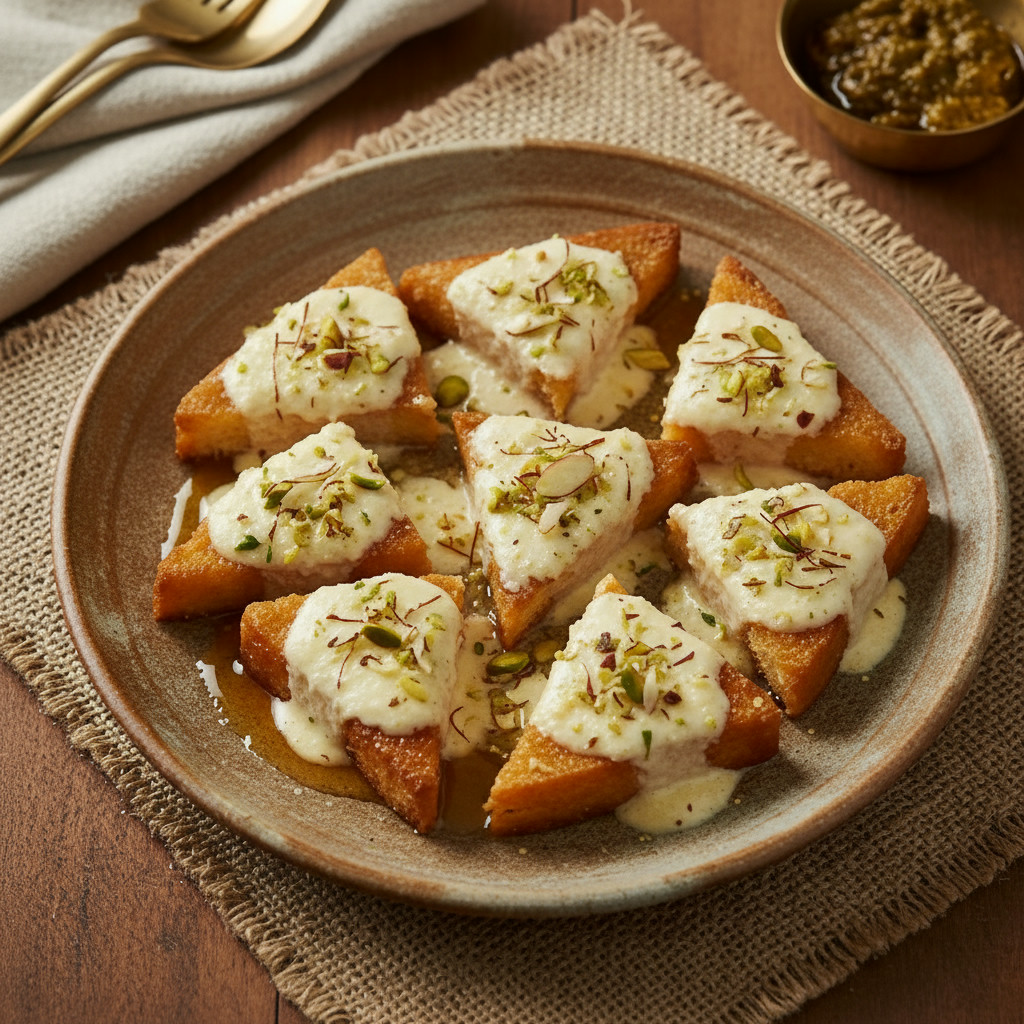 Shahi Tukda vegetarian recipe
