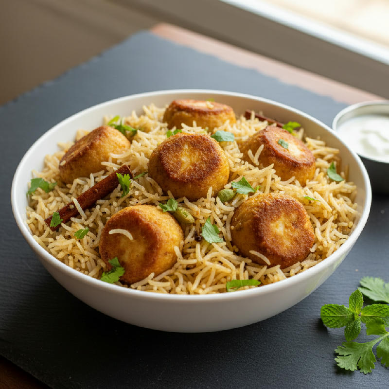 Shahzadi Kofta Pulao vegetarian recipe