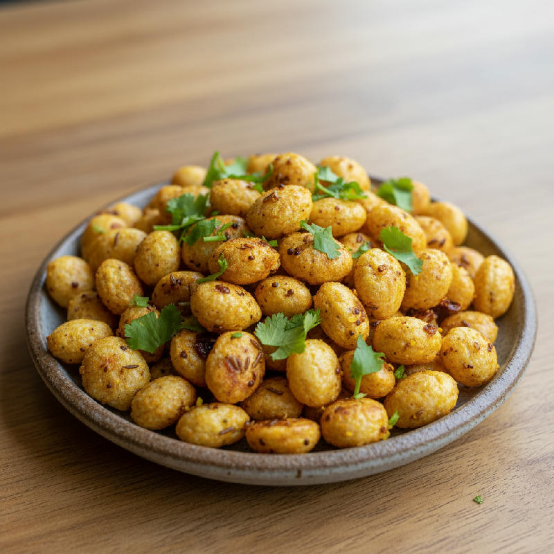 Spiced Millet Puffs vegetarian recipe