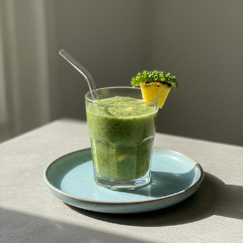 Spinacolada (Pineapple Spinach Smoothie) vegetarian recipe