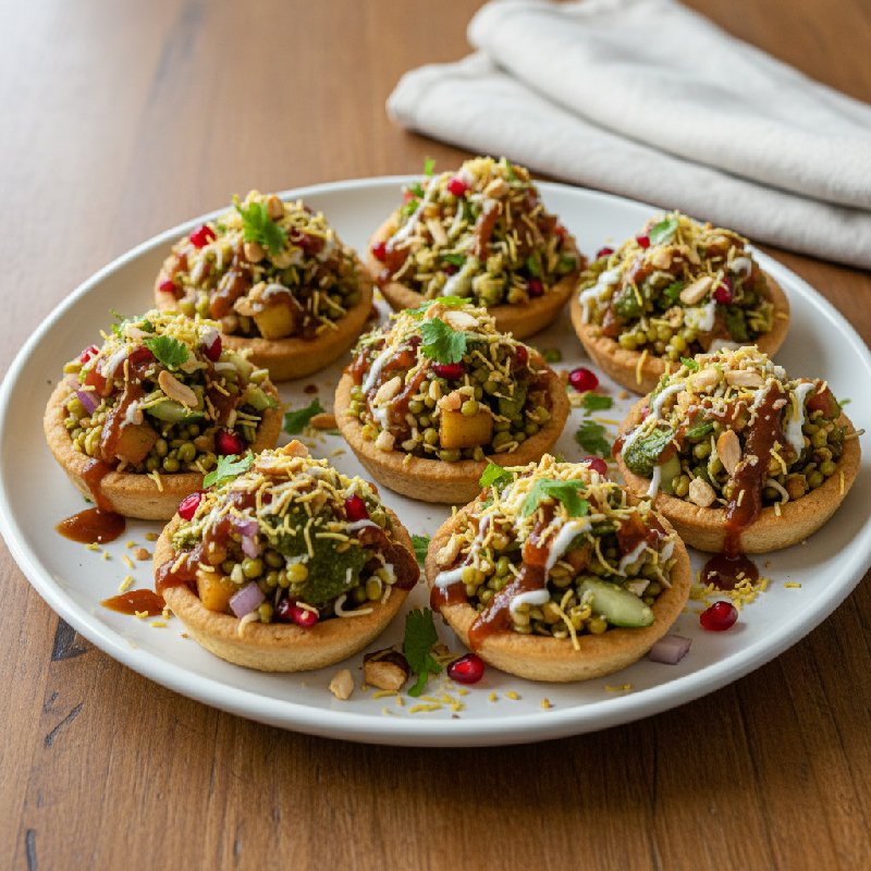 Sprouted Chaat Bites vegetarian recipe