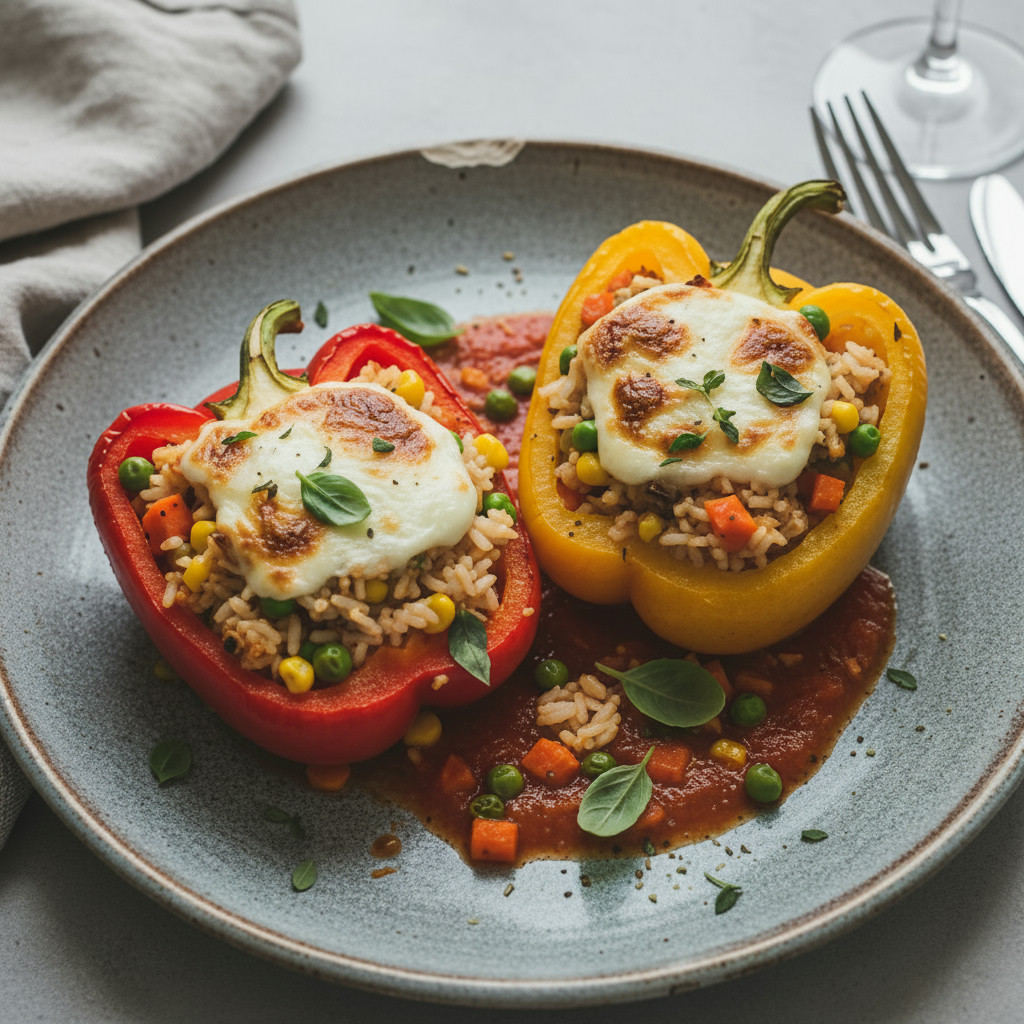 Stuffed Bell Peppers vegetarian recipe