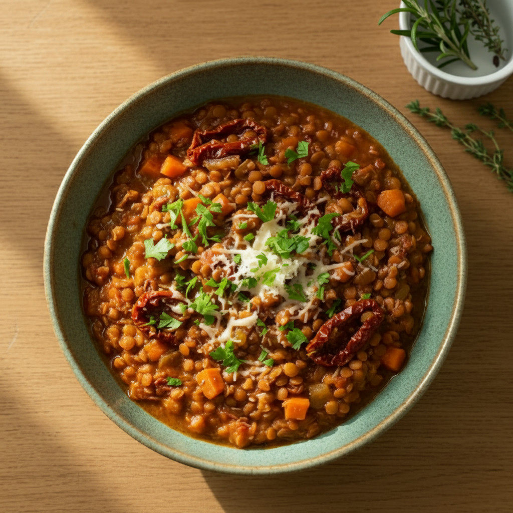 Sun-Kissed Lentil Ragu vegetarian recipe