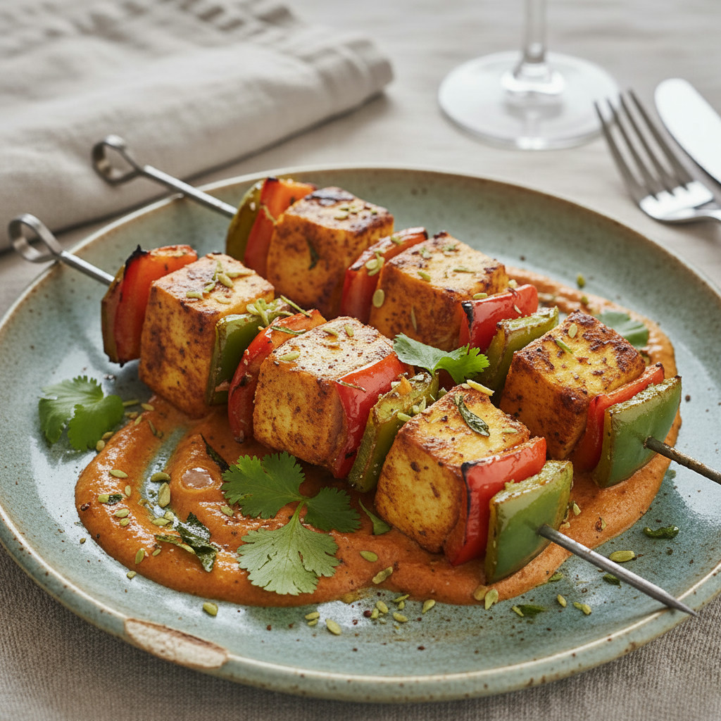 Tandoori Paneer Tikka vegetarian recipe