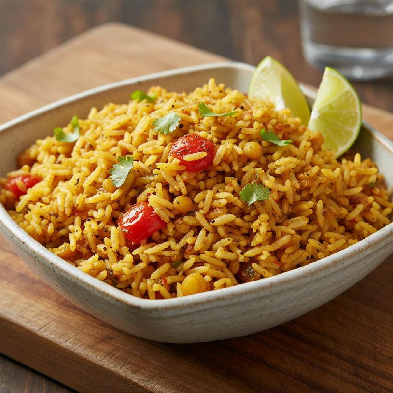 Tomato Dal Pulao vegetarian recipe