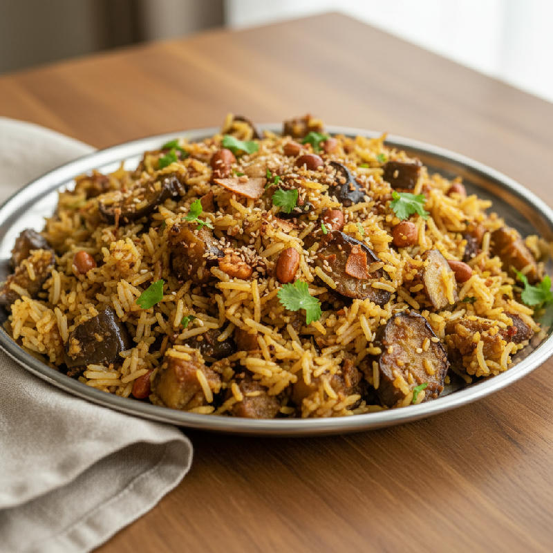 Vangi Bhaat vegetarian recipe