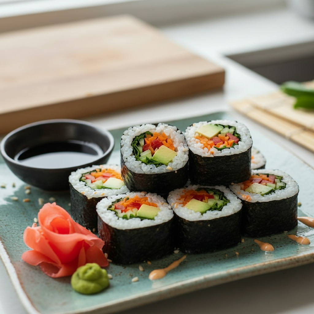Veg Sushi Rolls vegetarian recipe