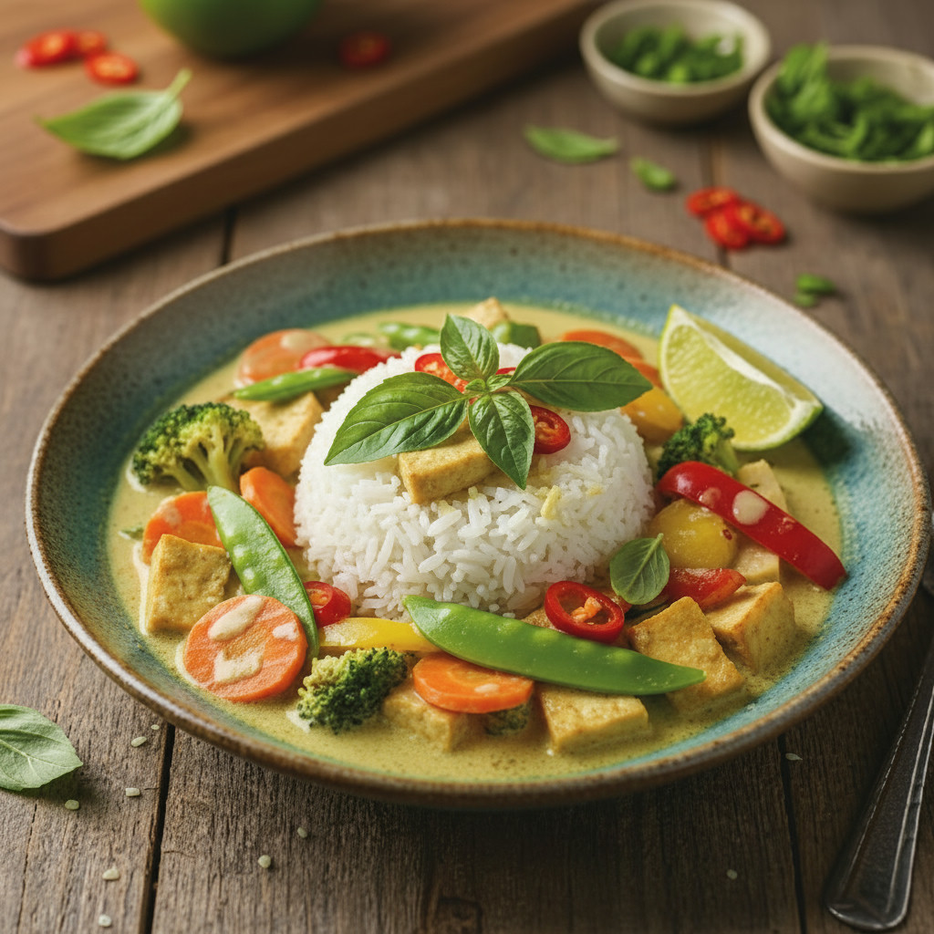 Veg Thai Green Curry vegetarian recipe