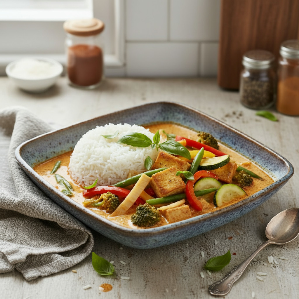 Veg Thai Red Curry vegetarian recipe