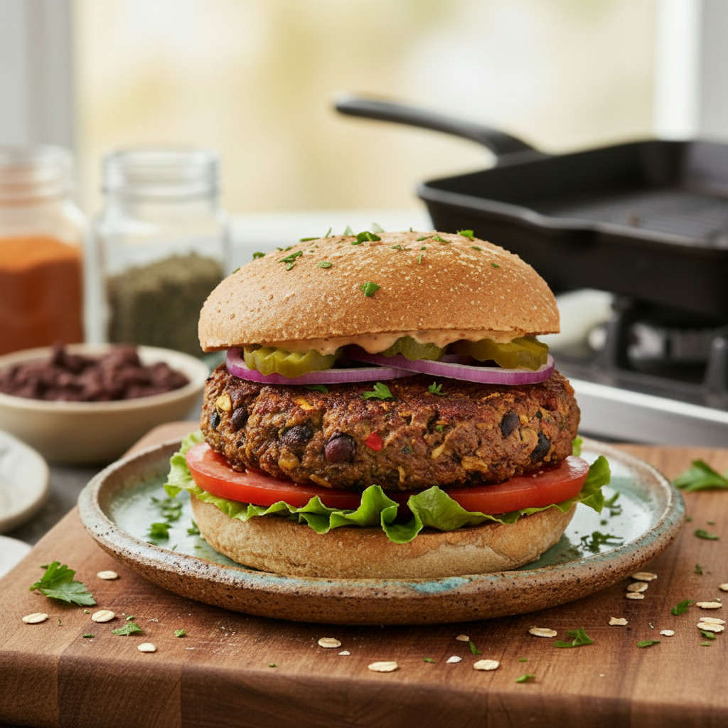 Veggie Burger vegetarian recipe