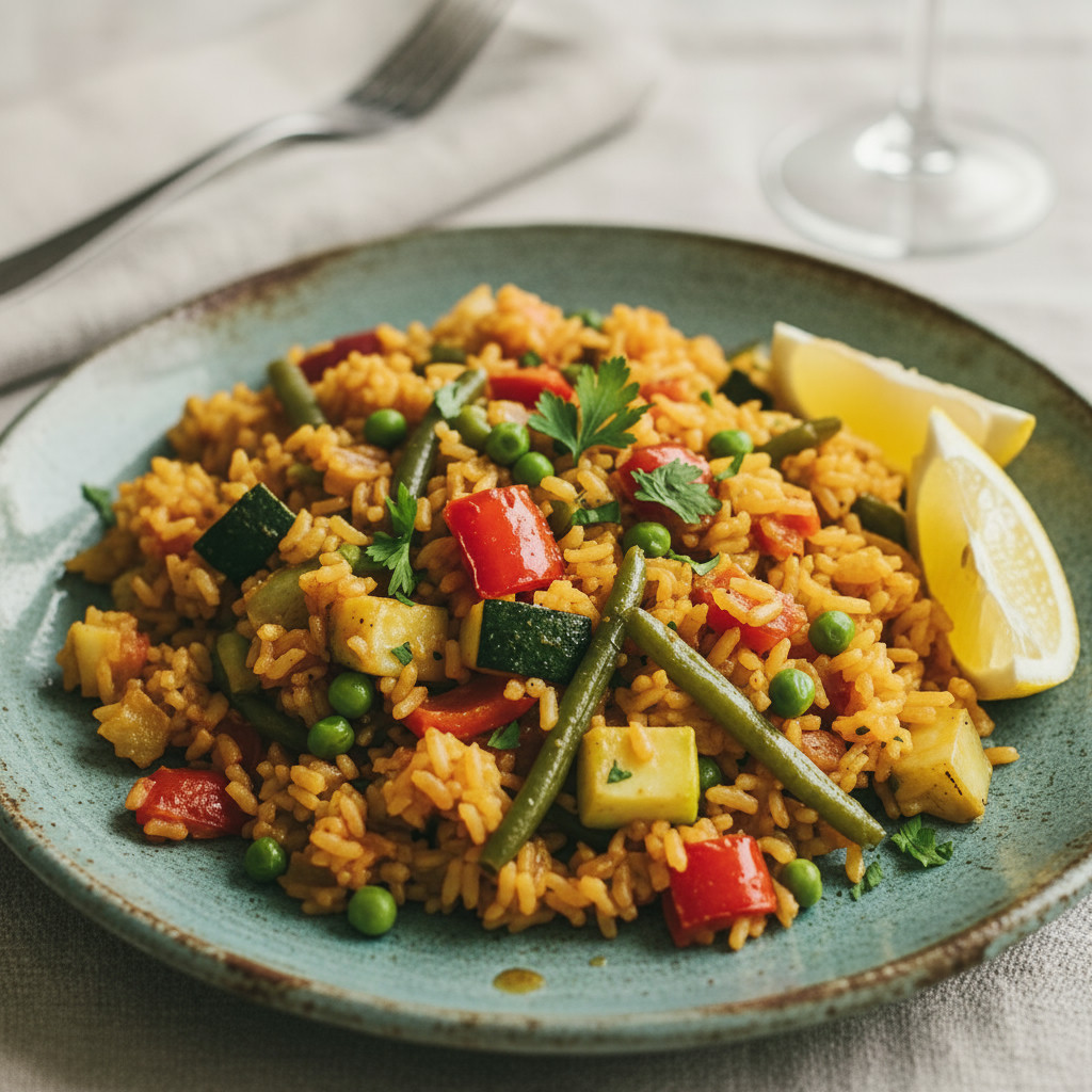Veggie Paella vegetarian recipe