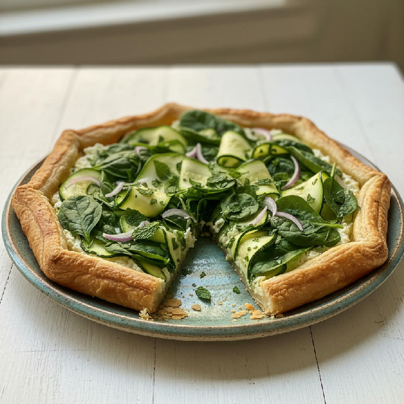Whipped Feta & Greens Tart - Chef's Special vegetarian recipe