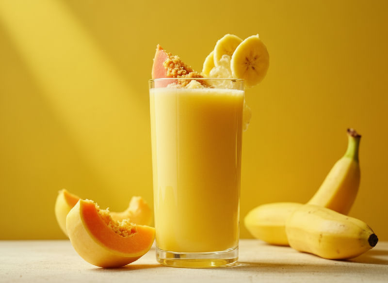 Yellow Wink (Papaya Banana Smoothie) vegetarian recipe